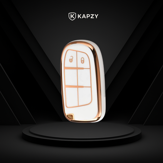 Case para Jeep Renegade, Compass, Grand Cherokee e para Dodge Ram 1500, Journey E Fiat Toro, FastBack, Pulse (2 Botões) - Kapzy