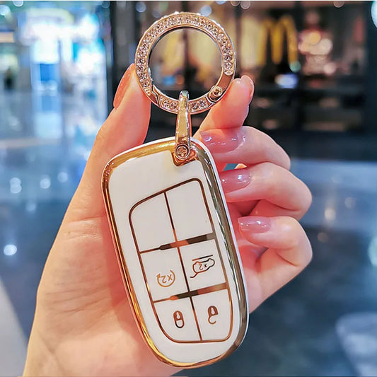 Case para Jeep Renegade, Compass, Grand Cherokee e para Dodge Ram 1500, Journey E Fiat Toro, FastBack, Pulse (4 Botões) - Kapzy