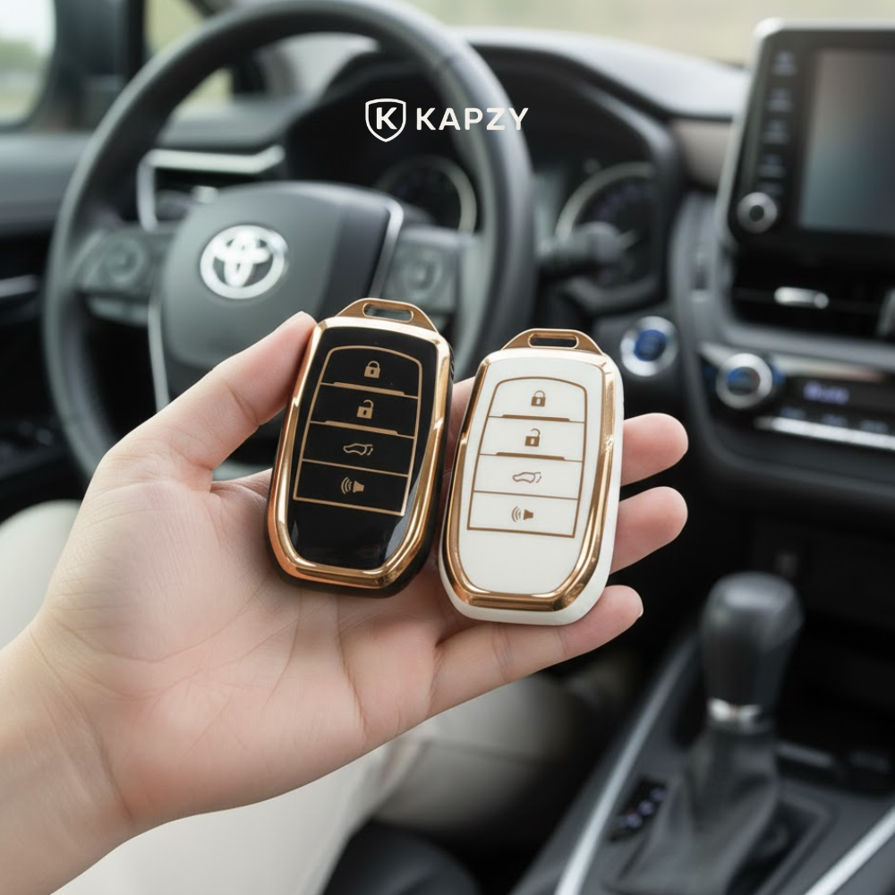 Case para Toyota Hilux, Land Cruiser 200, Camry, Corolla, RAV4, SW4, 4 Botões - Kapzy