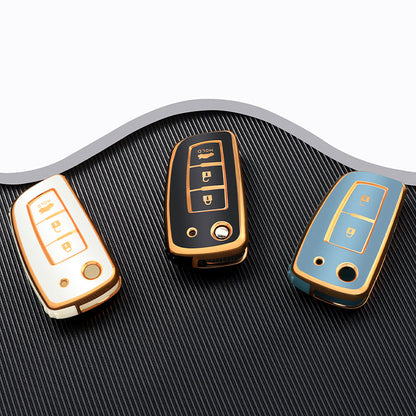 Case para Nissan X-Trail, Tiida, Altima, Pathfinder, Kicks, Livina, Sentra Canivete (3 Botões) - Kapzy