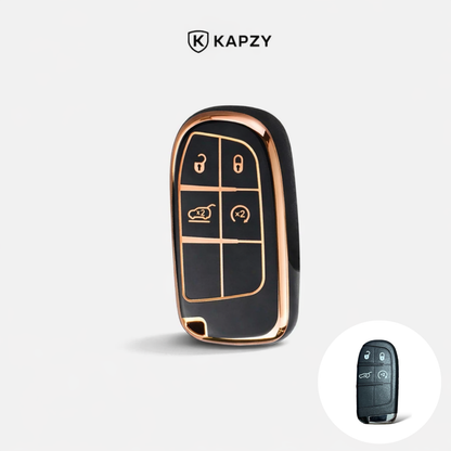Case para Jeep Renegade, Compass, Grand Cherokee e para Dodge Ram 1500, Journey E Fiat Toro, FastBack, Pulse (4 Botões) - Kapzy