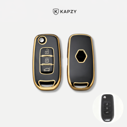 Case para Renault Clio, Kwid, Logan, Duster, Oroch, Megane (3 Botões) Canivete - Kapzy