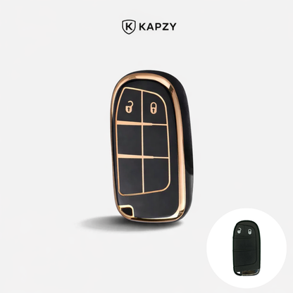 Case para Jeep Renegade, Compass, Grand Cherokee e para Dodge Ram 1500, Journey E  Fiat Toro, FastBack, Pulse (2 Botões) - Kapzy