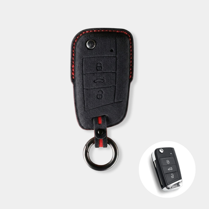 Case Suede Collection para Chave Volkswagen 3 Botões - Kapzy