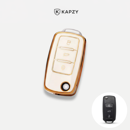 Case para Volkswagen Polo, Tiguan, Passat, Golf, Jetta, Bora, Gol, Voyagem, Amarok, Up (3 botões) - Kapzy