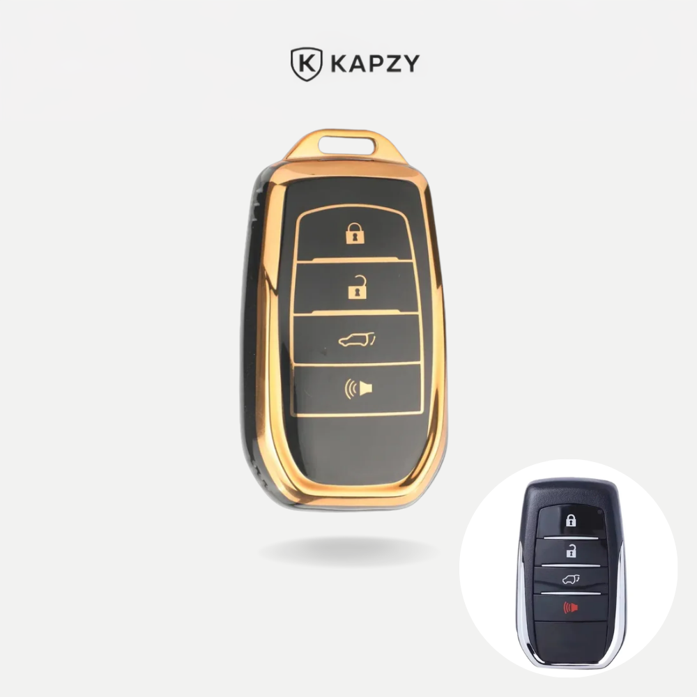 Case para Toyota Hilux, Land Cruiser 200, Camry, Corolla, RAV4, SW4, 4 Botões - Kapzy