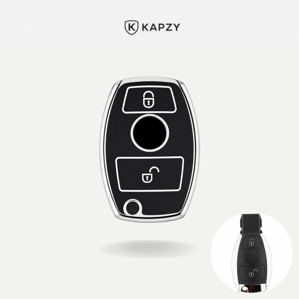 Case para Mercedes Benz Classe A, C, E, S e G modelos GLA, CLA, GLK, GLC, CLS, W204, W463, W176, W251, W205 AMG (2 Botões) - Kapzy