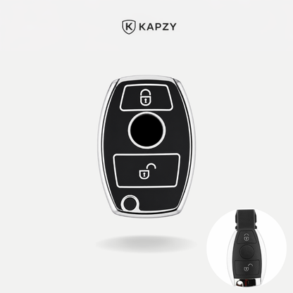 Case para Mercedes Benz Classe A, C, E, S e G modelos GLA, CLA, GLK, GLC, CLS, W204, W463, W176, W251, W205 AMG (2 Botões) - Kapzy