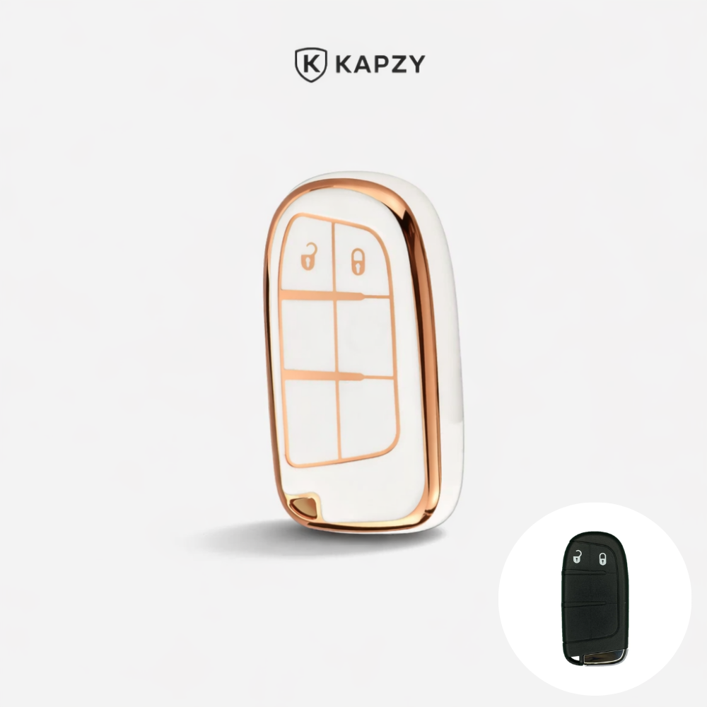 Case para Jeep Renegade, Compass, Grand Cherokee e para Dodge Ram 1500, Journey E  Fiat Toro, FastBack, Pulse (2 Botões) - Kapzy