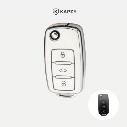 Case para Volkswagen Polo, Tiguan, Passat, Golf, Jetta, Bora, Gol, Voyagem, Amarok, Up (3 botões) - Kapzy