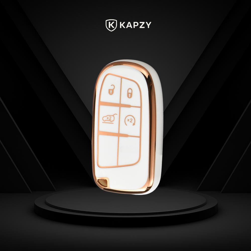 Case para Jeep Renegade, Compass, Grand Cherokee e para Dodge Ram 1500, Journey E Fiat Toro, FastBack, Pulse (4 Botões) - Kapzy