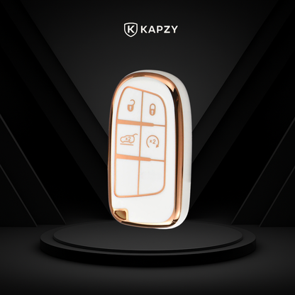 Case para Jeep Renegade, Compass, Grand Cherokee e para Dodge Ram 1500, Journey E Fiat Toro, FastBack, Pulse (4 Botões) - Kapzy