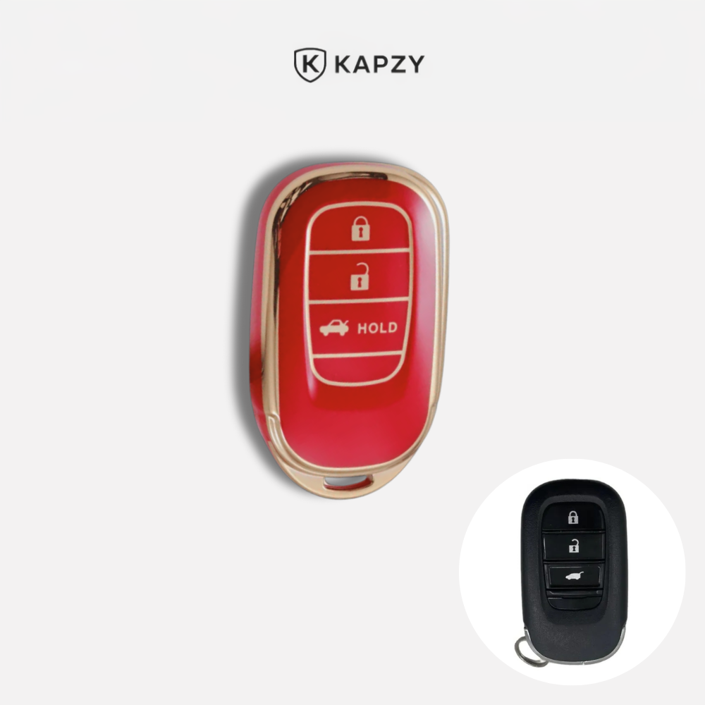 Case para Honda Civic, Accord, CR-V, HR-V, ZR-V 3 Botões (Porta-Malas) - Kapzy