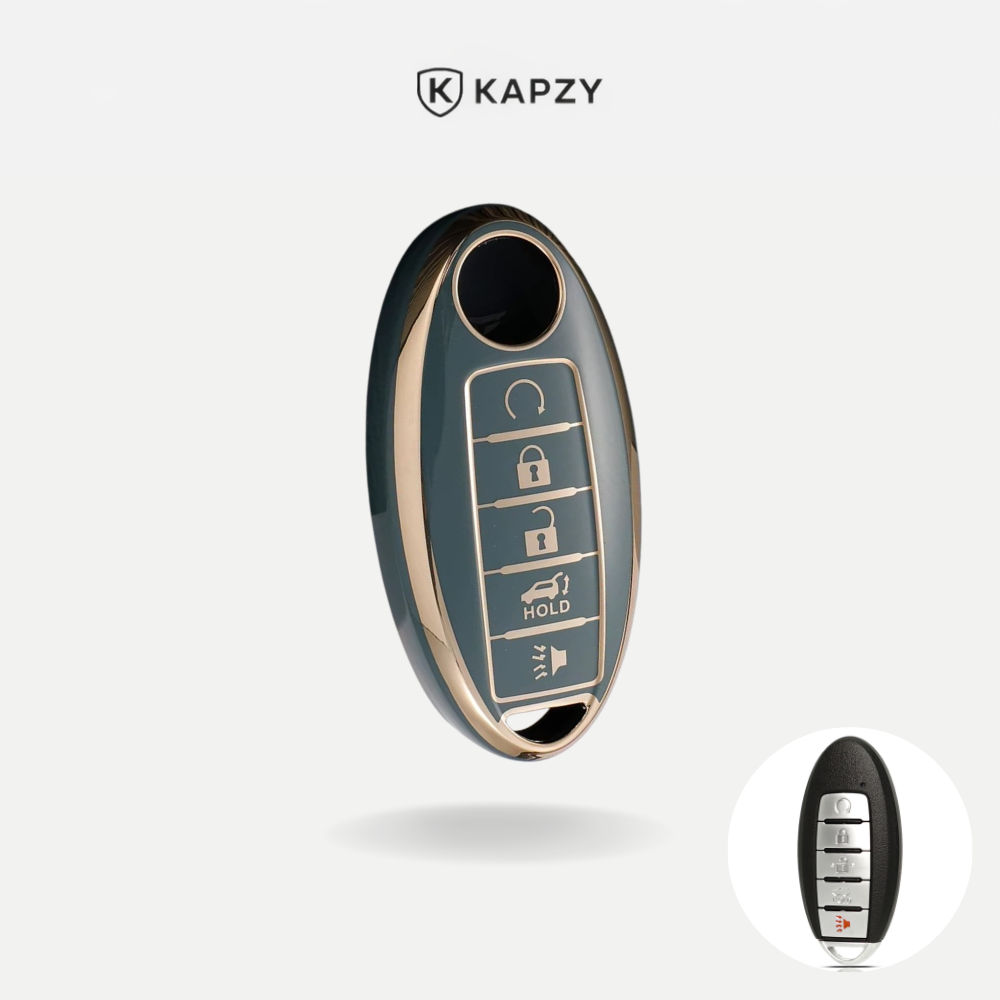 Case para Nissan X-Trail, Tiida, Altima, Pathfinder, Kicks, Livina, Sentra Presença 5 Botões - Kapzy