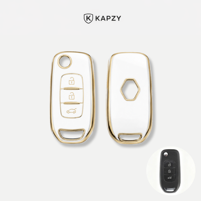 Case para Renault Clio, Kwid, Logan, Duster, Oroch, Megane (3 Botões) Canivete - Kapzy