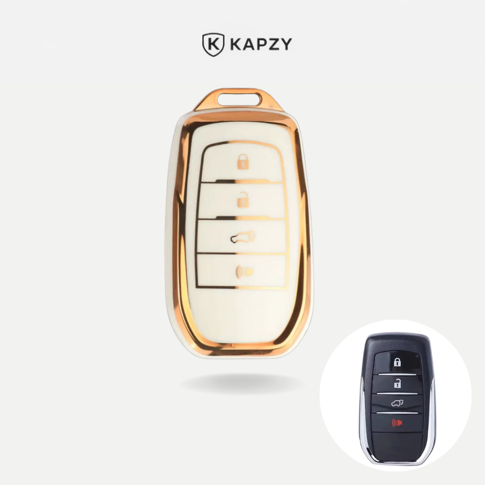 Case para Toyota Hilux, Land Cruiser 200, Camry, Corolla, RAV4, SW4, 4 Botões - Kapzy