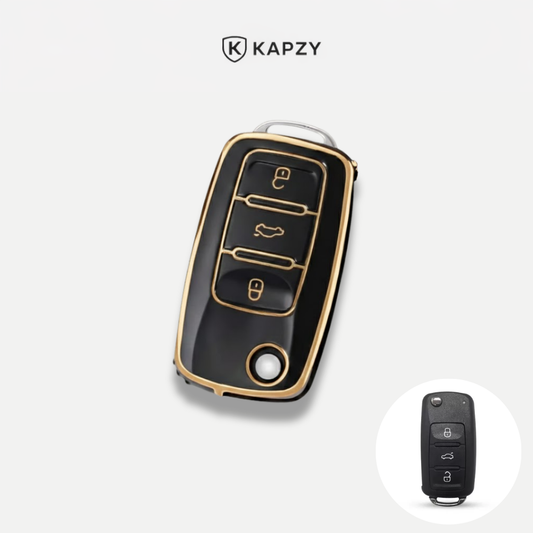 Case para Volkswagen Polo, Tiguan, Passat, Golf, Jetta, Bora, Gol, Voyagem, Amarok, Up (3 botões) - Kapzy