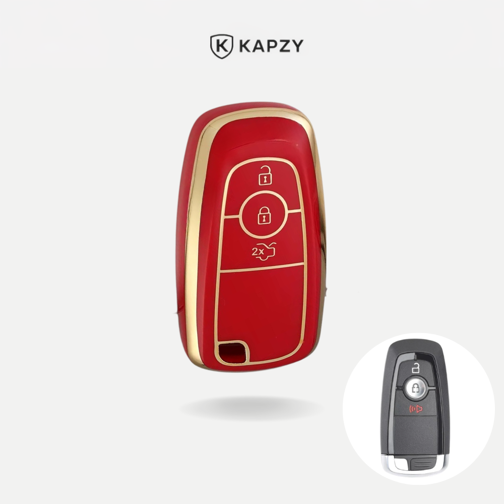 Case para Ford Edge, Focus, Fusion, Mustang, Explorer, Ecosport 3 Botões - Kapzy