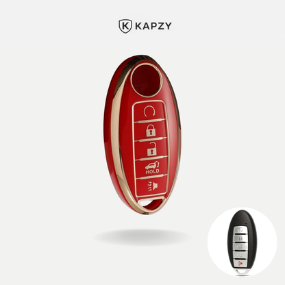 Case para Nissan X-Trail, Tiida, Altima, Pathfinder, Kicks, Livina, Sentra Presença 5 Botões - Kapzy