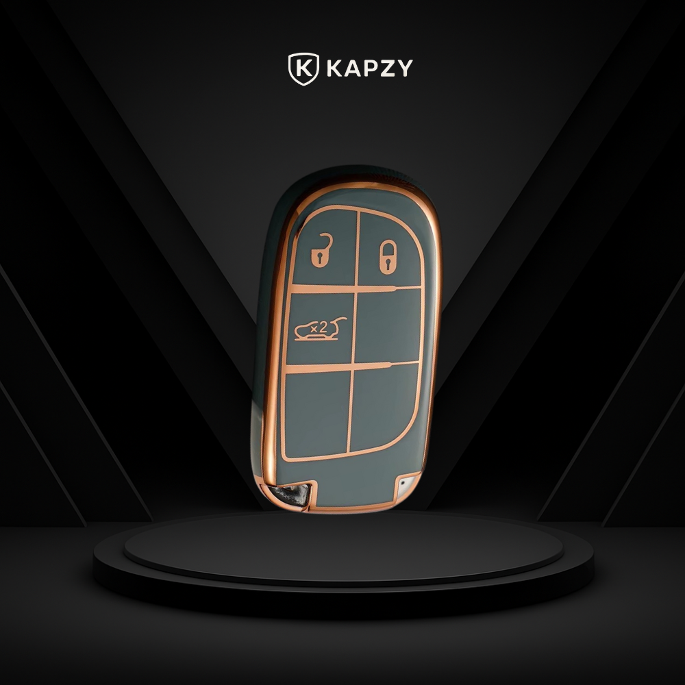 Case para Jeep Renegade, Compass, Grand Cherokee e para Dodge Ram 1500, Journey E Fiat Toro, FastBack, Pulse  (3 Botões) - Kapzy