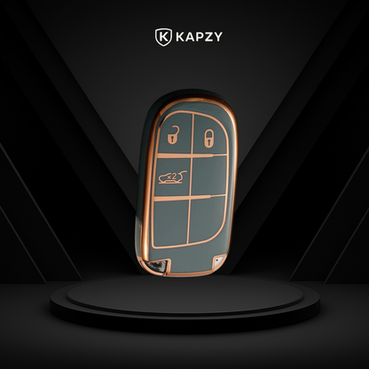 Case para Jeep Renegade, Compass, Grand Cherokee e para Dodge Ram 1500, Journey E Fiat Toro, FastBack, Pulse  (3 Botões) - Kapzy