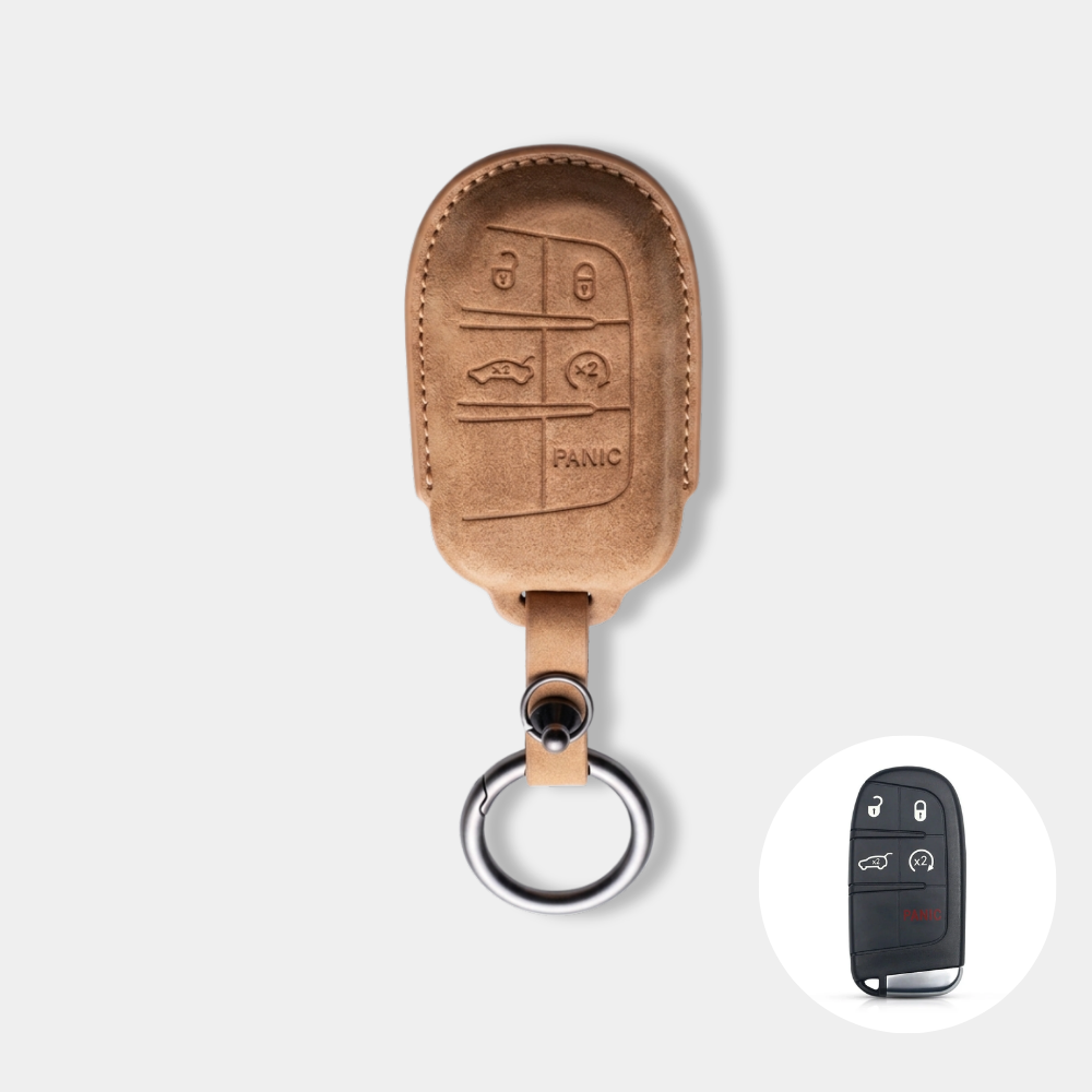Case Suede Collection para Chave Fiat e Jeep 5 Botões - Kapzy