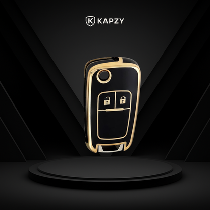 Case para Chevrolet Cruze, Tracker, Onix, S10, Malibu, Captiva, cobalt, prisma, Sonic (2 botões) - Kapzy