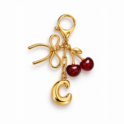 Chaveiro Letra Inicial com Cereja - Kapzy