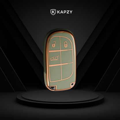 Case para Jeep Renegade, Compass, Grand Cherokee e para Dodge Ram 1500, Journey E Fiat Toro, FastBack, Pulse  (3 Botões) - Kapzy