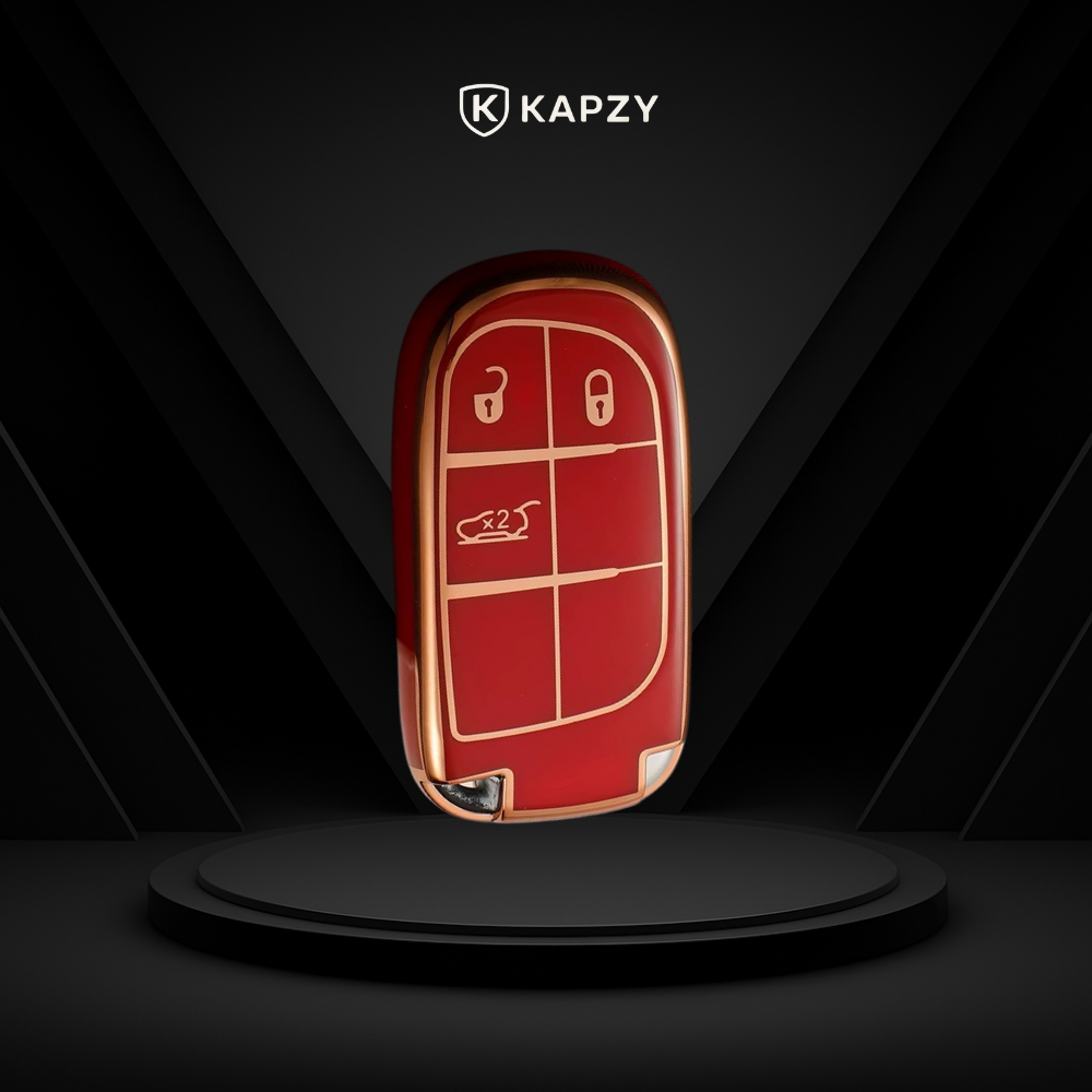 Case para Jeep Renegade, Compass, Grand Cherokee e para Dodge Ram 1500, Journey E Fiat Toro, FastBack, Pulse  (3 Botões) - Kapzy