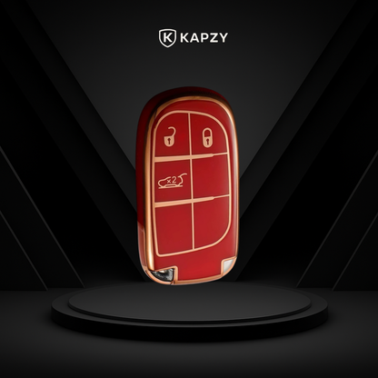 Case para Jeep Renegade, Compass, Grand Cherokee e para Dodge Ram 1500, Journey E Fiat Toro, FastBack, Pulse  (3 Botões) - Kapzy