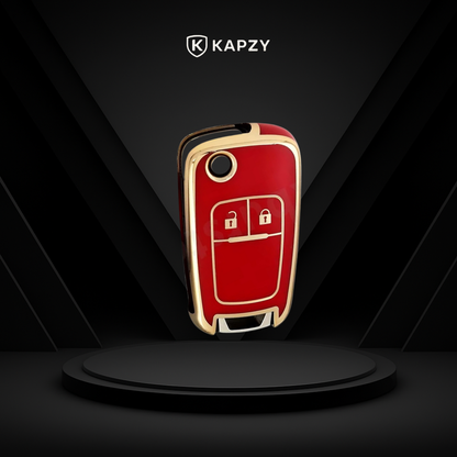 Case para Chevrolet Cruze, Tracker, Onix, S10, Malibu, Captiva, cobalt, prisma, Sonic (2 botões) - Kapzy
