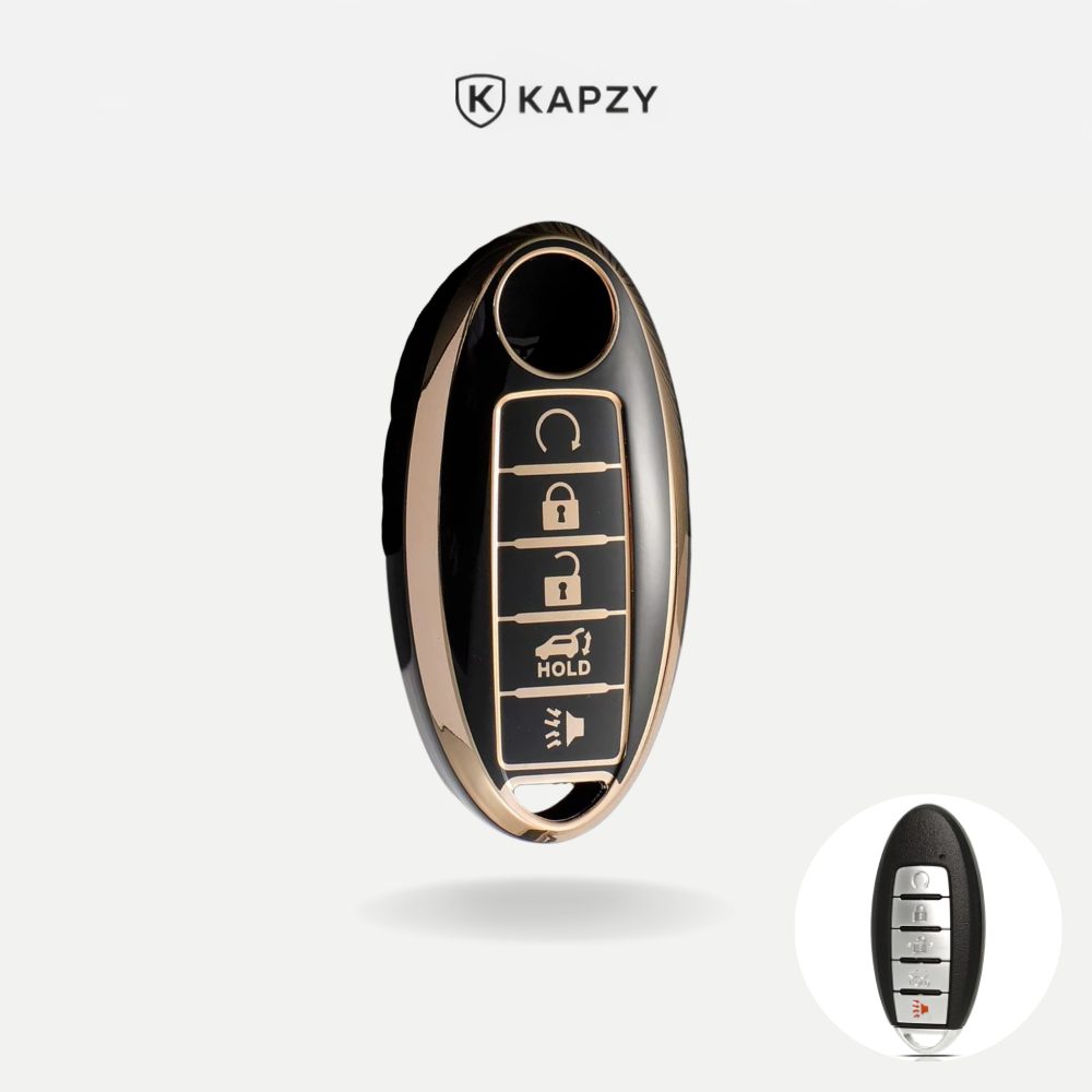 Case para Nissan X-Trail, Tiida, Altima, Pathfinder, Kicks, Livina, Sentra Presença 5 Botões - Kapzy