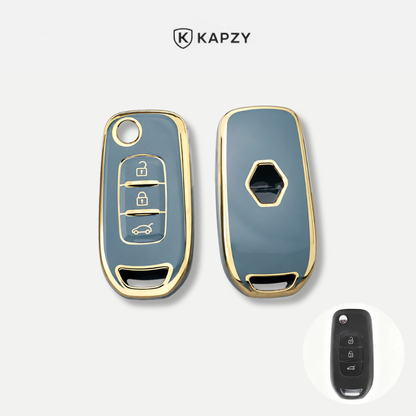 Case para Renault Clio, Kwid, Logan, Duster, Oroch, Megane (3 Botões) Canivete - Kapzy