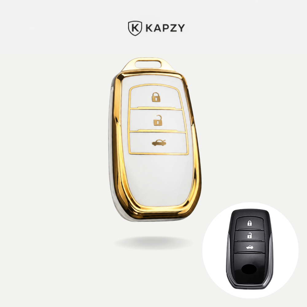 Case para Toyota Hilux, Land Cruiser 200, Camry, Corolla, RAV4, SW4, 3 Botões - Kapzy
