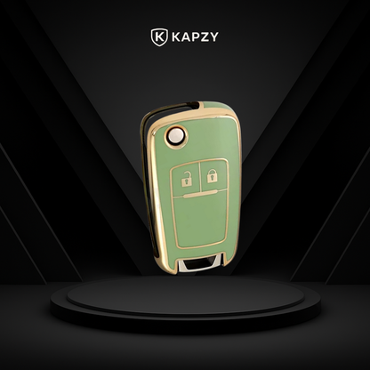 Case para Chevrolet Cruze, Tracker, Onix, S10, Malibu, Captiva, cobalt, prisma, Sonic (2 botões) - Kapzy