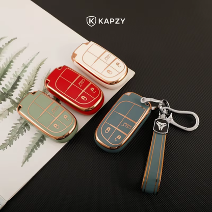 Case para Jeep Renegade, Compass, Grand Cherokee e para Dodge Ram 1500, Journey E Fiat Toro, FastBack, Pulse  (3 Botões) - Kapzy