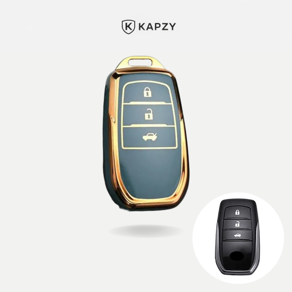 Case para Toyota Hilux, Land Cruiser 200, Camry, Corolla, RAV4, SW4, 3 Botões - Kapzy
