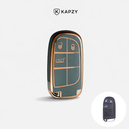 Case para Jeep Renegade, Compass, Grand Cherokee e para Dodge Ram 1500, Journey E Fiat Toro, FastBack, Pulse  (3 Botões) - Kapzy
