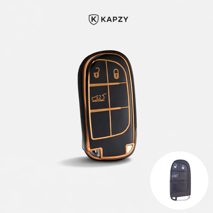 Case para Jeep Renegade, Compass, Grand Cherokee e para Dodge Ram 1500, Journey E Fiat Toro, FastBack, Pulse  (3 Botões) - Kapzy