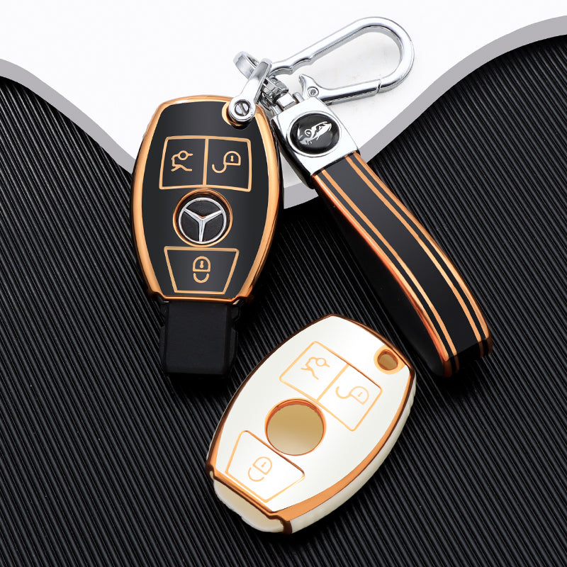 Case para Mercedes Benz Classe A, C, E, S e G modelos GLA, CLA, GLK, GLC, CLS, W204, W463, W176, W251, W205 AMG (3 Botões - Kapzy
