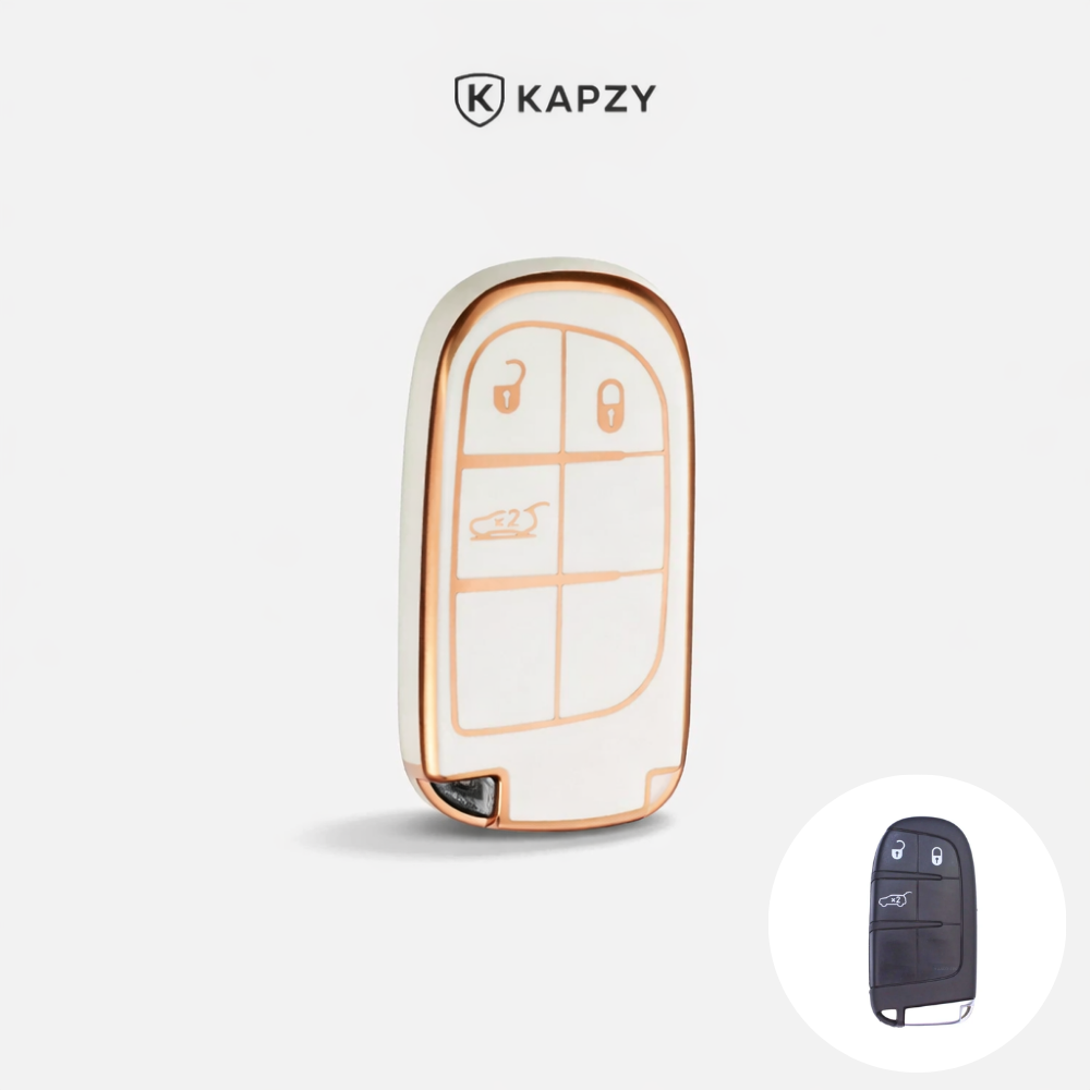 Case para Jeep Renegade, Compass, Grand Cherokee e para Dodge Ram 1500, Journey E Fiat Toro, FastBack, Pulse  (3 Botões) - Kapzy