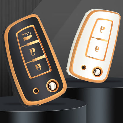 Case para Nissan X-Trail, Tiida, Altima, Pathfinder, Kicks, Livina, Sentra Canivete (3 Botões) - Kapzy