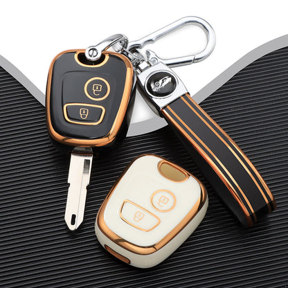 Case para Peugeot 106, 107, 206, 207, 306, 307, 406, 407 2 Botões - Kapzy