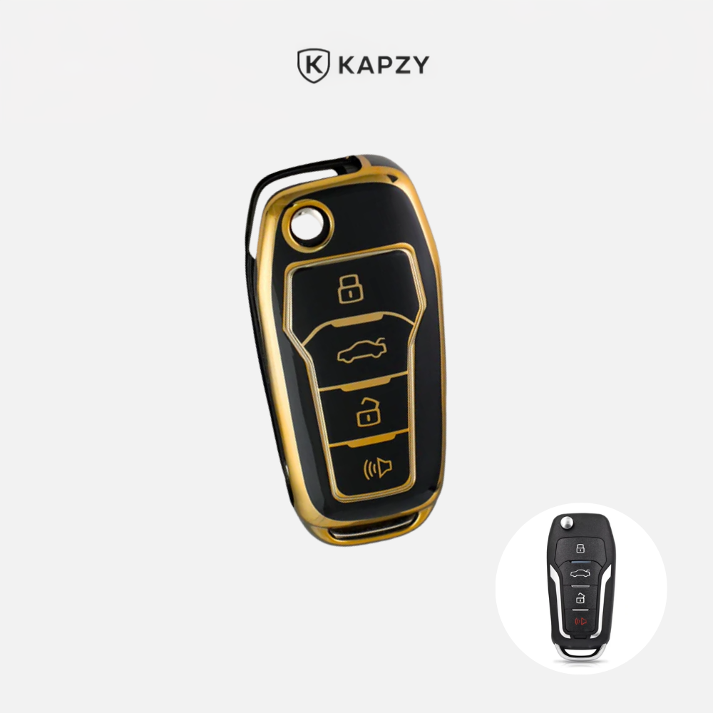 Case para Ford Focus, Fiesta, Ecosport, Ranger Canivete (4 Botões) - Kapzy