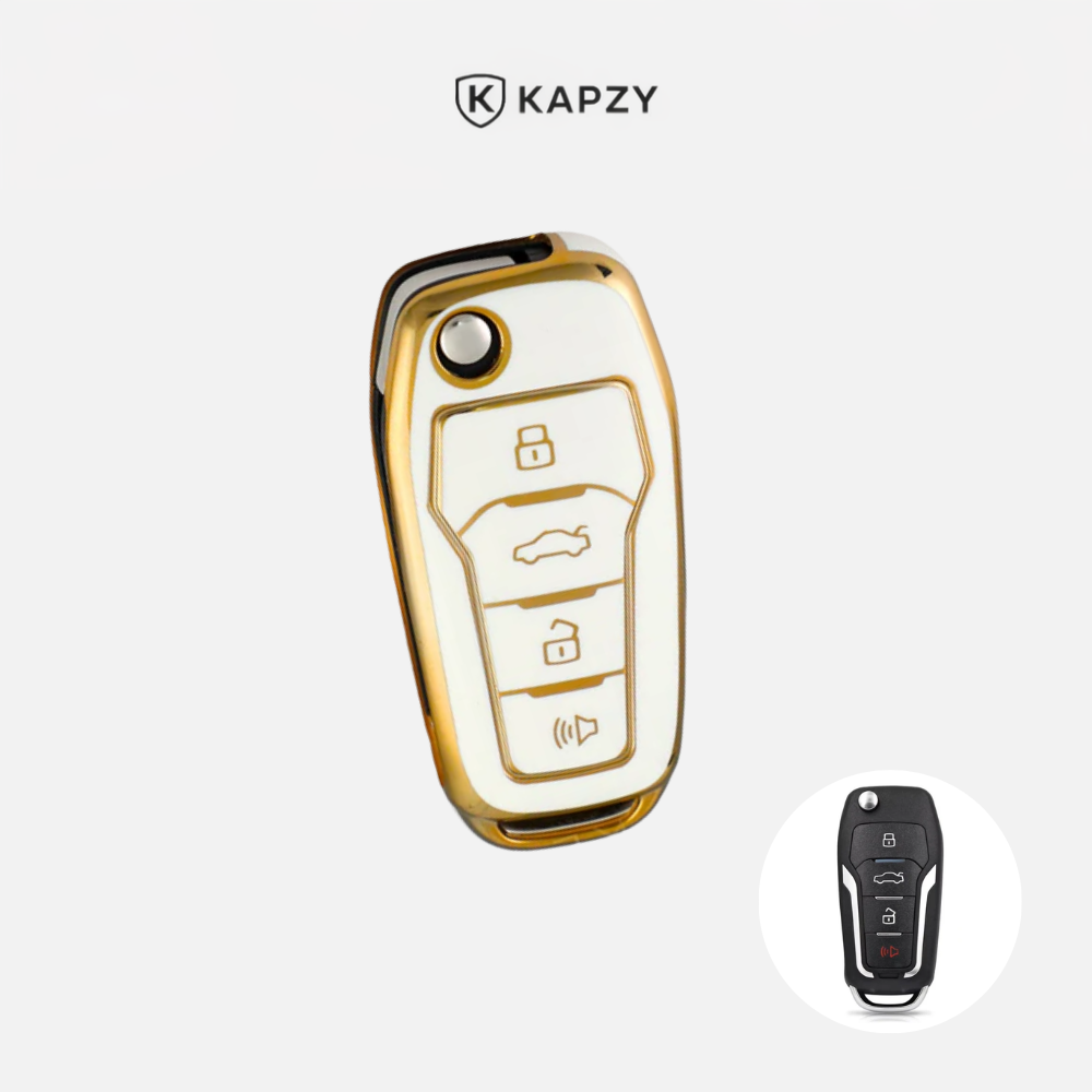Case para Ford Focus, Fiesta, Ecosport, Ranger Canivete (4 Botões) - Kapzy