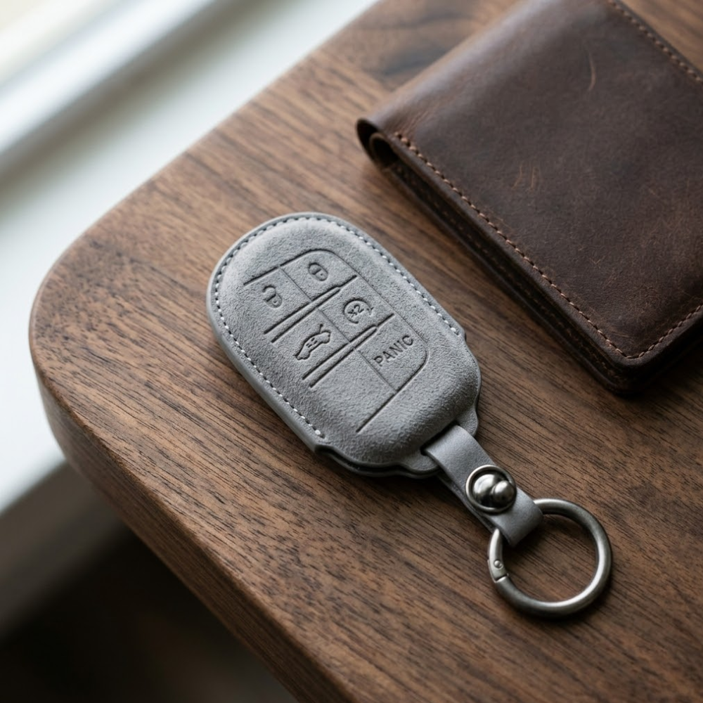 Case Suede Collection para Chave Fiat e Jeep 5 Botões - Kapzy