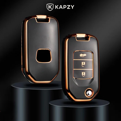 Case para Honda Civic, HRV, CR-V, Accord, Fit, City Canivete 3 Botões - Kapzy