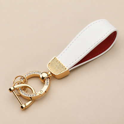 Chaveiro Couro PU com Strass - Kapzy