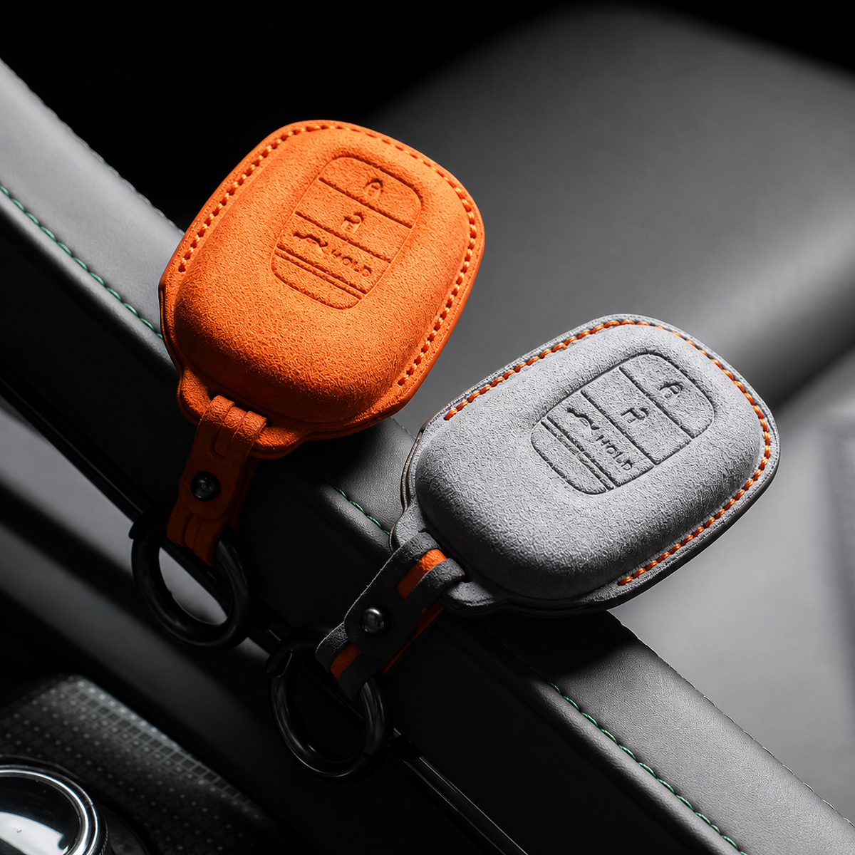 Case Suede Collection para Chave Honda Presença 3 Botões (Porta-Malas) - Kapzy